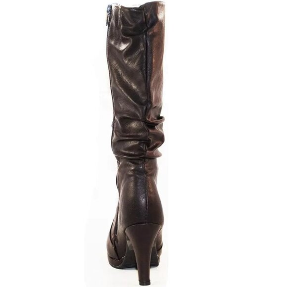 Top Moda Mid-Calf Round Toe Slouched Synthetic Leather Women's Boots - Picture 6 of 6